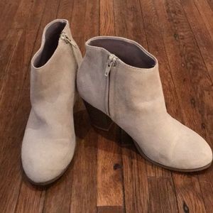 Light Beige Suede Booties